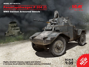 ICM 35374 Panzerspahwagen P 204 (f) WWII German Armored Vehicle