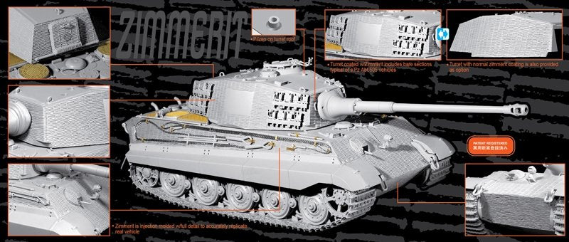 Dragon 6840 Sd.Kfz.182 Kingtiger Henschel Production w/Zimmerit s.Pz.Abt.505 Russia 1944 1/35 – image 2
