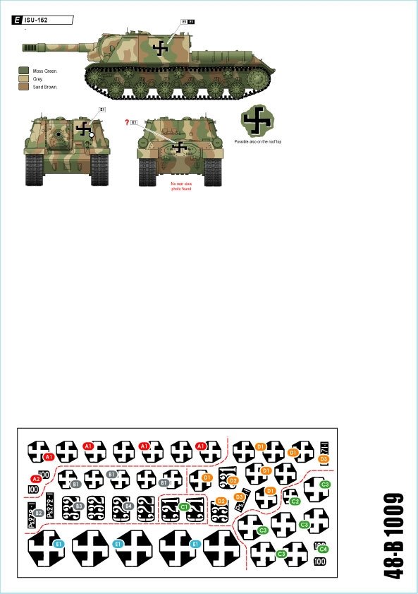 Star Decals 48-B1009 Finland WW2 # 1. KV-1E and ISU-152 heavy tanks 1/48 – image 2