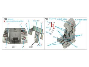 Quinta Studio QD48440 F-35B 3D-Printed &amp;amp; colored Interior on decal paper (Tamiya) 1/48 – imagen 2
