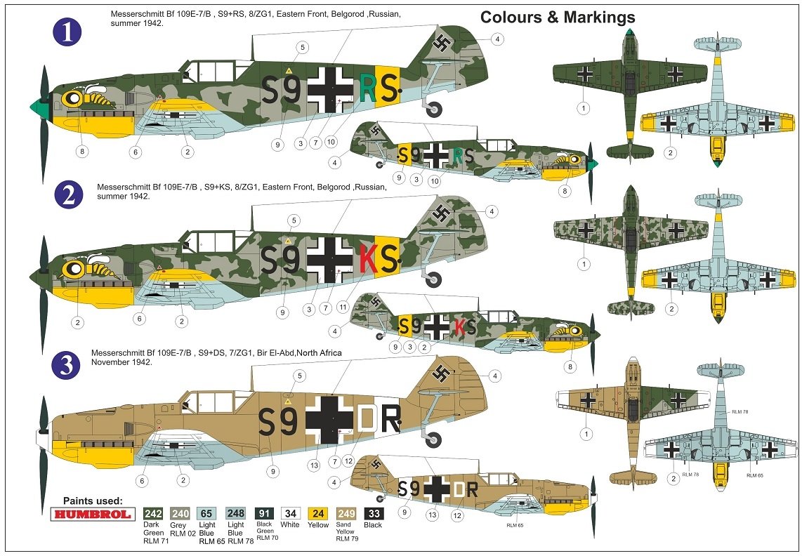 AZ Model AZ7683 Bf 109E-7/B JaBo &amp;quot;ZG.1&amp;quot; 1/72 – obrázek 2