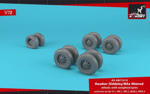 Armory Models AW72418 BAe Nimrod wheels w/ weighted tires 1/72 – immagine 5