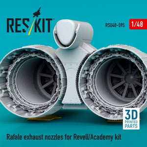 RESKIT RSU48-0595 Rafale exhaust nozzles for Revell/Academy kit (3D Printed) 1/48