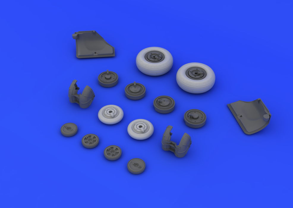 Eduard 648089 MiG-23 M/ MF wheels 1/48 (TRUMPETER) – image 2