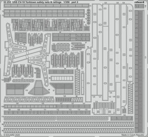 Eduard 53253 Filets de sécurité et rambardes pour le porte-avions USS CV-10 Yorktown, échelle 1/350, TRUMPETER – image 2