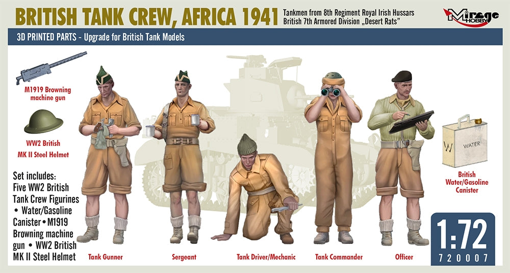 Mirage Hobby 720007 British Tank Crew, Africa 1941 1/72 – obrázek 3