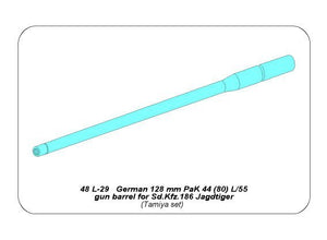 Aber 48L-29 128mm PaK 44 L/55 gun barrel for Sd.Kfz.186 Jagdtiger 1/48 – imagen 3