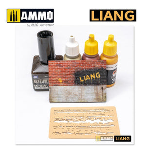 Liang 0009 Chipping Effects Airbrush Stencils – image 2