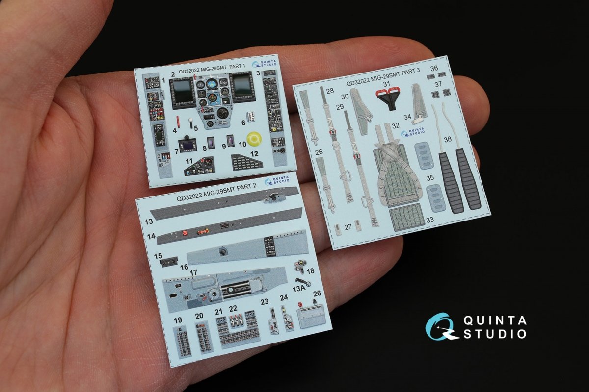 Quinta Studio QD32022 MiG-29SMT 3D-Printed &amp;amp; colored Interior on decal paper (for Trumpeter kit) 1/32 – Bild 3