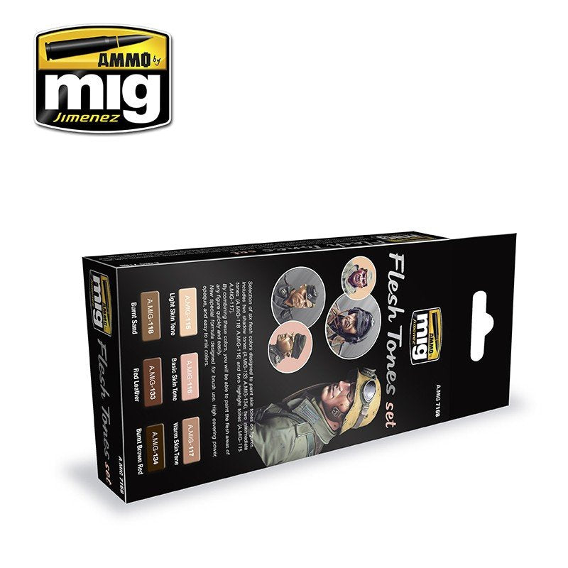 AMMO Mig 7168 FLESH TONES SET 6x17ml. – obrázek 2
