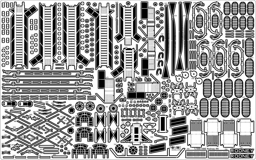Pontos 23007F1 HMS RODNEY 1942 Detail Up Set 1/200 – image 29