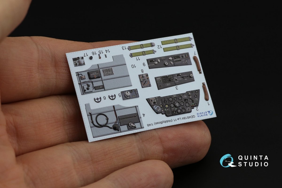 Quinta Studio QD48184 La-11 3D-Printed &amp;amp; colored Interior on decal paper (HobbyBoss) 1/48 – image 3