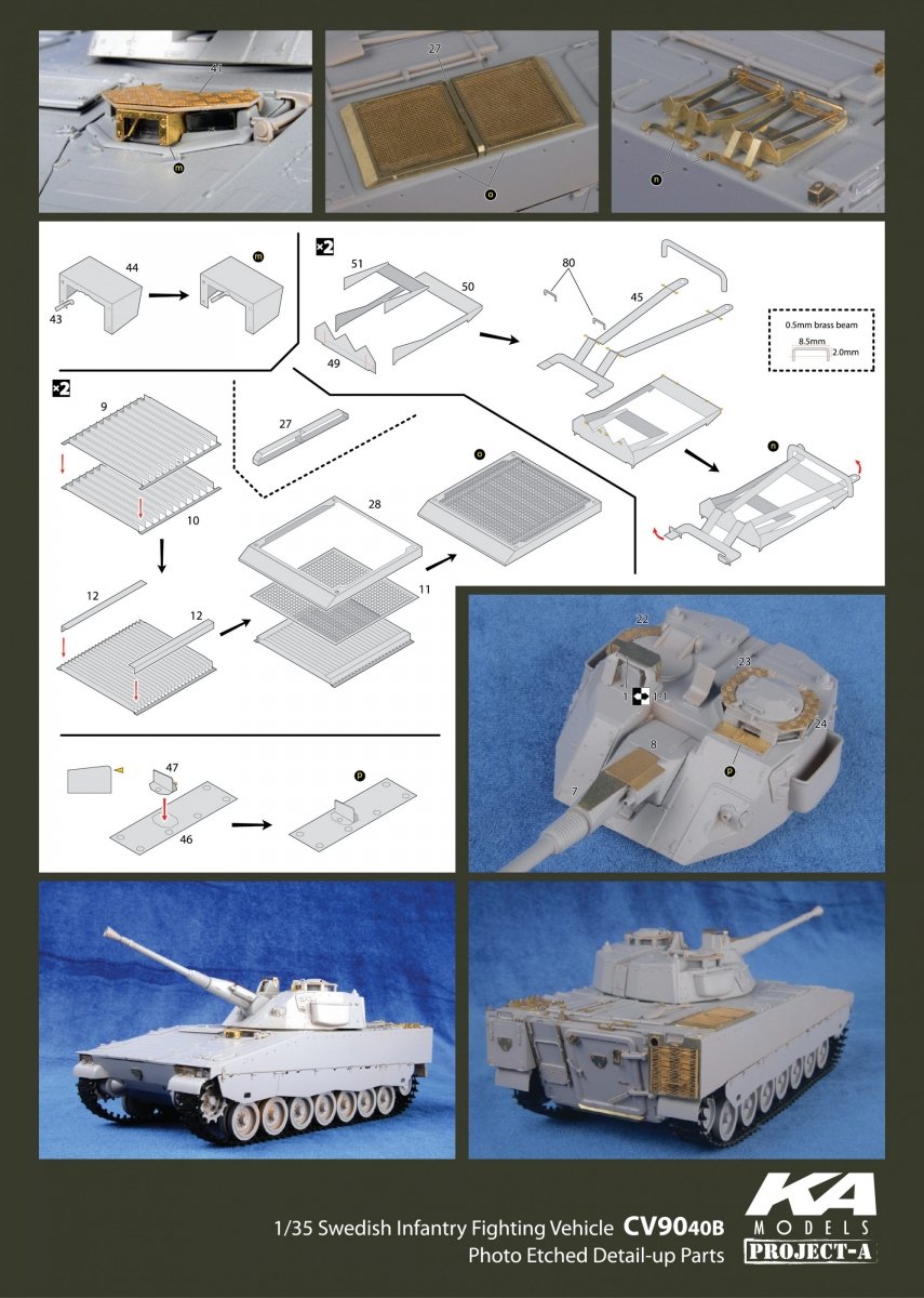 MK1 Design MM-35006 CV9040D DETAIL-UP ETCHED PART 1/35 – image 4