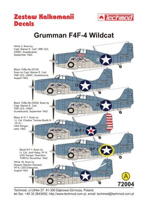 Techmod 72004 - Grumman F4F-4 Wildcat 1/72 – zdjęcie 2