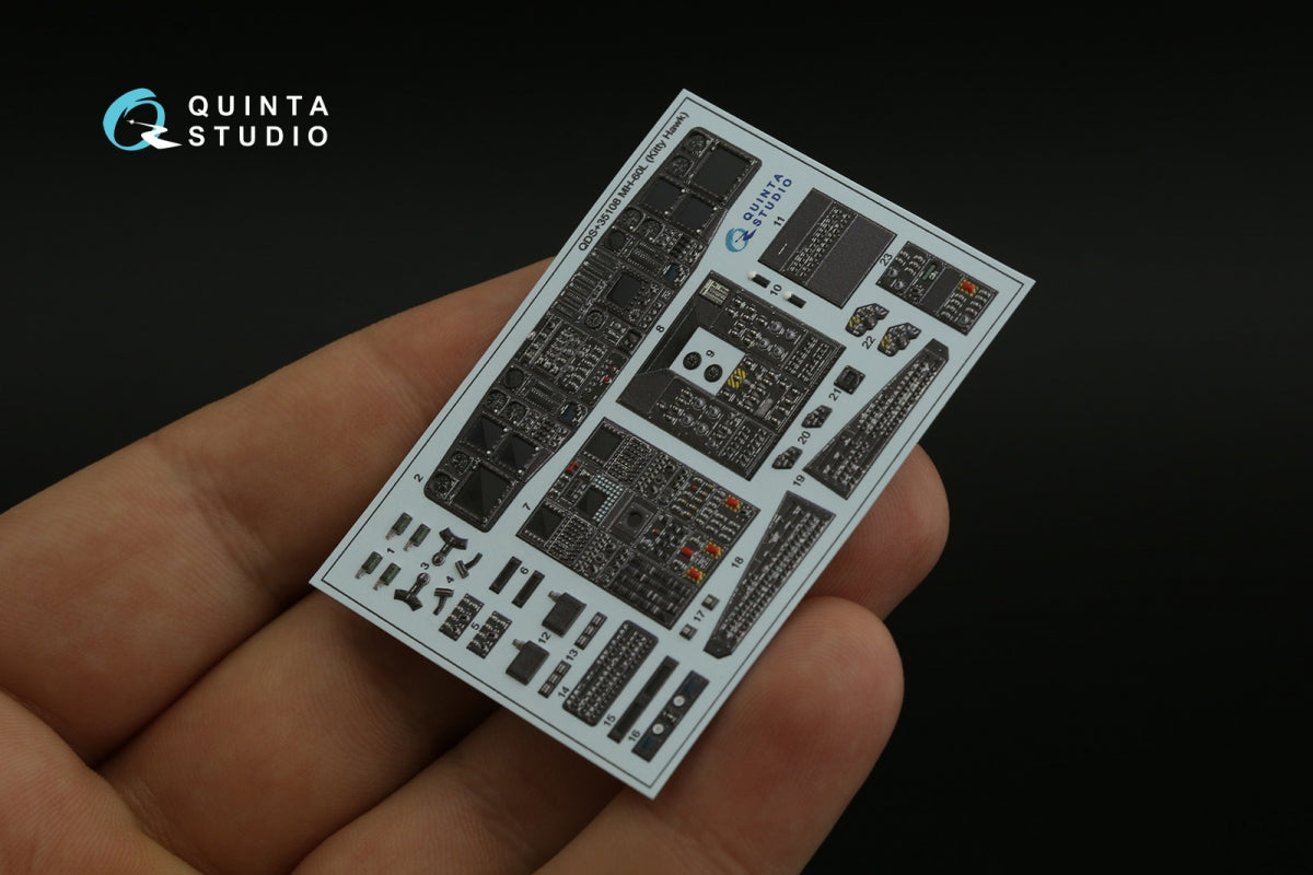 Quinta Studio QD+35108 MH-60L 3D-Printed &amp;amp; colored Interior on decal paper (Kitty Hawk) (with 3D-printed resin parts) 1/35 – Bild 3