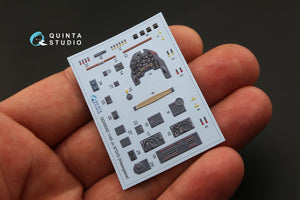 Quinta Studio QD48092 Ju 87D/G 3D-Printed &amp;amp; colored Interior on decal paper (for Hasegawa kit) 1/48 – image 4