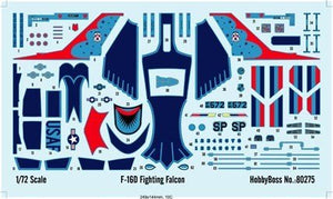 Hobby Boss 80275 F-16D Fighting Falcon 1/72 – imagen 3