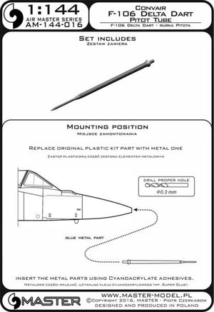 Master AM-144-016 F-106 Delta Dart - Pitot Tube 1/144 – Bild 3