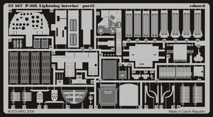Eduard 32567 P-38L interior TRUMPETER 02227 1/32 – image 3