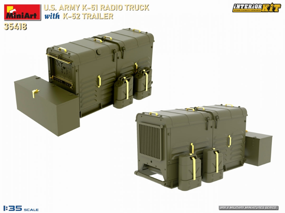 MiniArt 35418 US ARMY K-51 RADIO TRUCK WITH K-52 TRAILER. INTERIOR KIT 1/35 – image 8