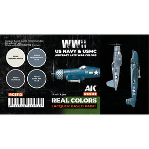 AK Interactive RCS112 WWII US Navy &amp;amp; USMC Aircraft Late War Colors 4x17ml – image 2