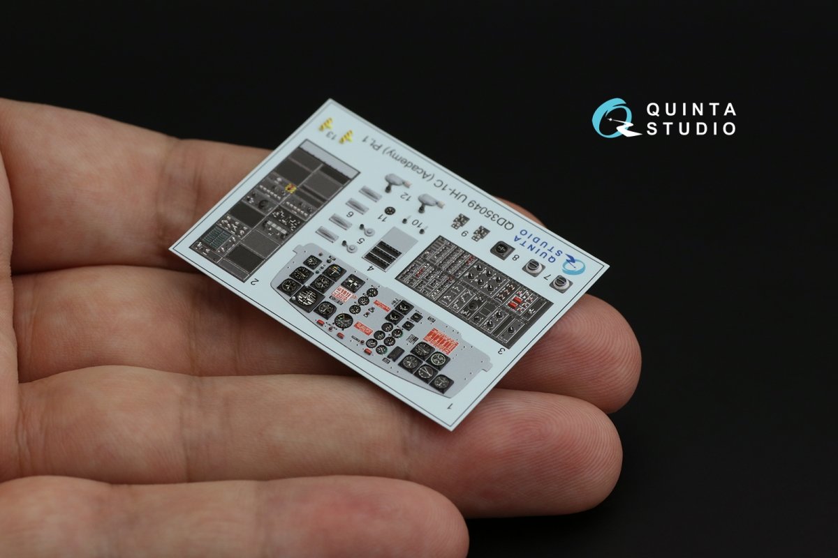 Quinta Studio QD35049 UH-1C 3D-Printed &amp;amp; colored Interior on decal paper (Academy) 1/35 – image 12