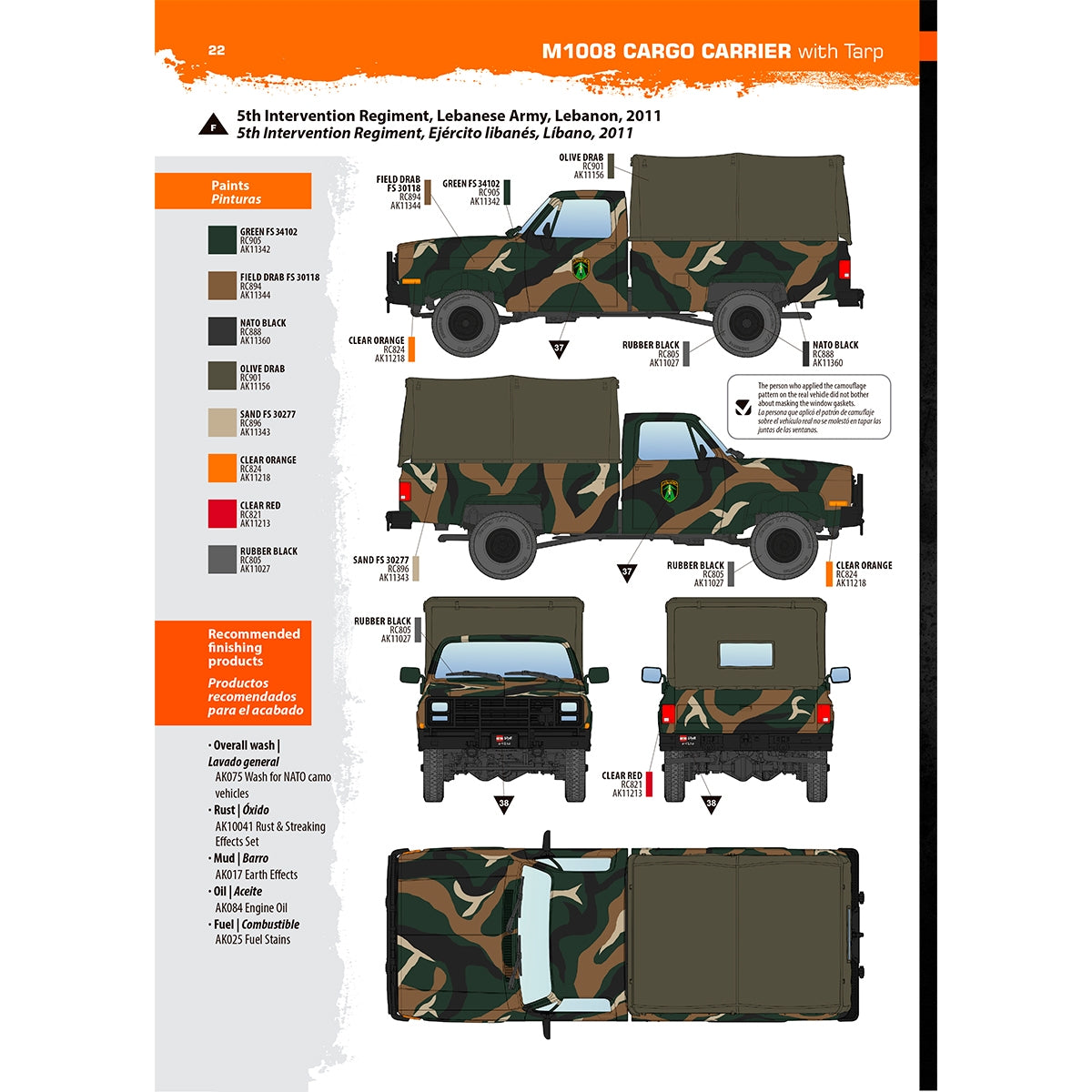 AK Interactive AK35031 M1008 TROOP CARRIER WITH TARP 1/35 – image 14