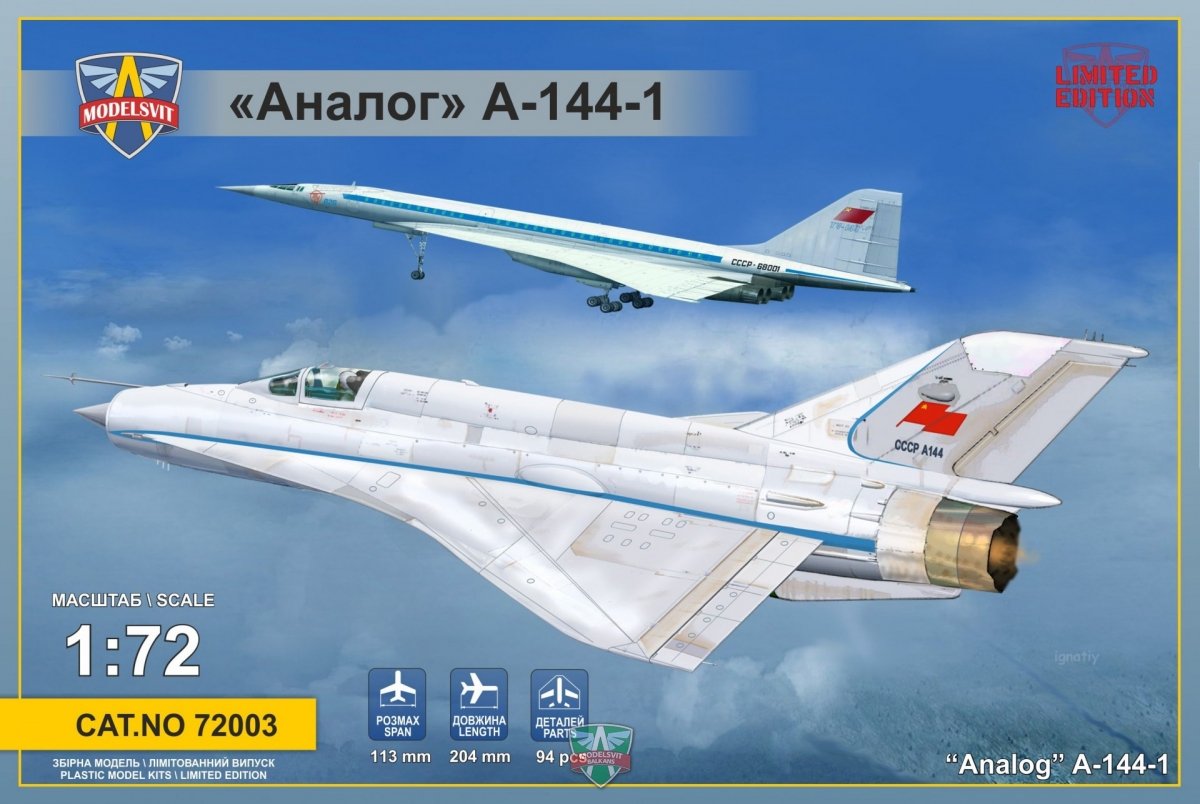 Modelsvit 72003 Analog A-144-1 (Prototype MiG21 n° 1) 1/72