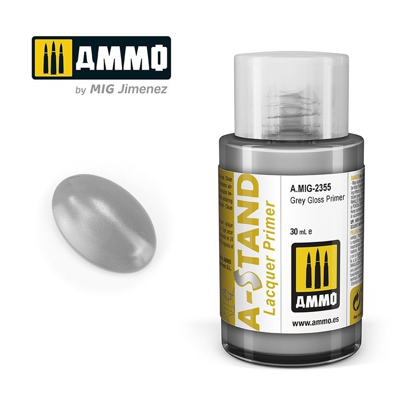 Ammo of Mig 2355 A-STAND Gray Gloss Primer 30ml
