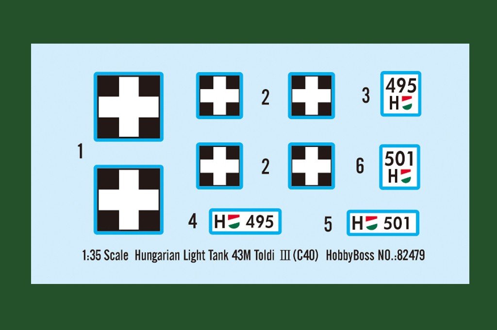 Hobby Boss 82479 Hungarian Light Tank 43M Toldi III(C40) 1/35 – Bild 4