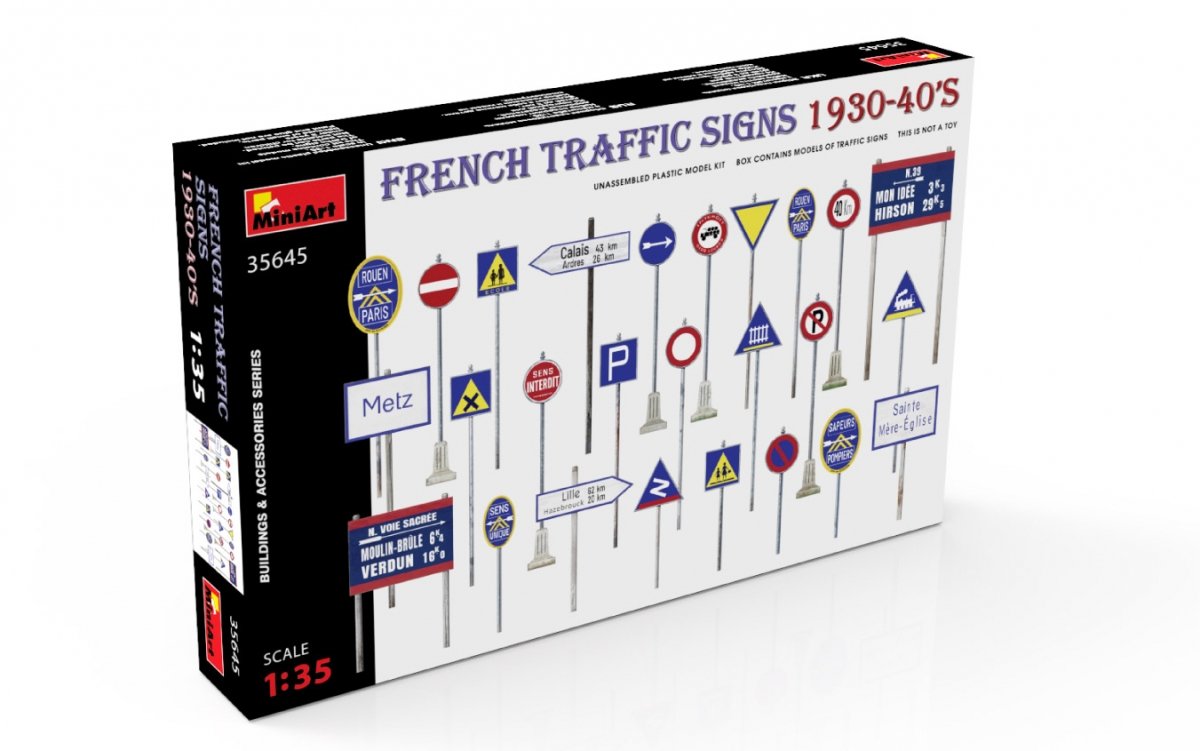 Miniart 35645 FRENCH TRAFFIC SIGNS 1930-40&amp;#39;s 1/35 – image 2
