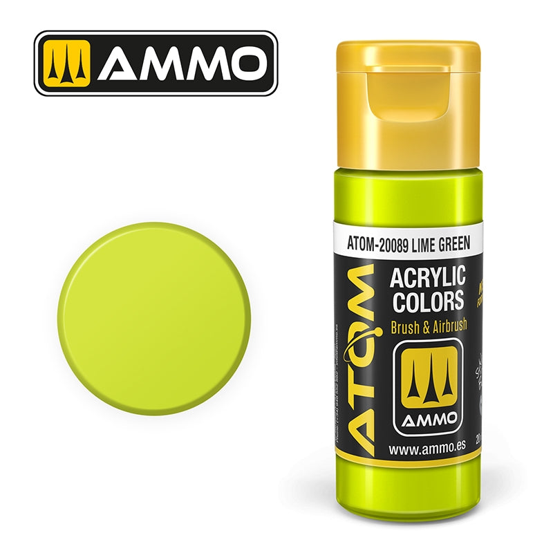 Ammo de Mig Jimenez 20089 ATOM COLOR Vert Citron 20ml