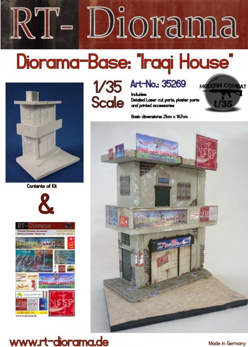 RT-Diorama 35269 Socle de diorama : Maison irakienne 1/35