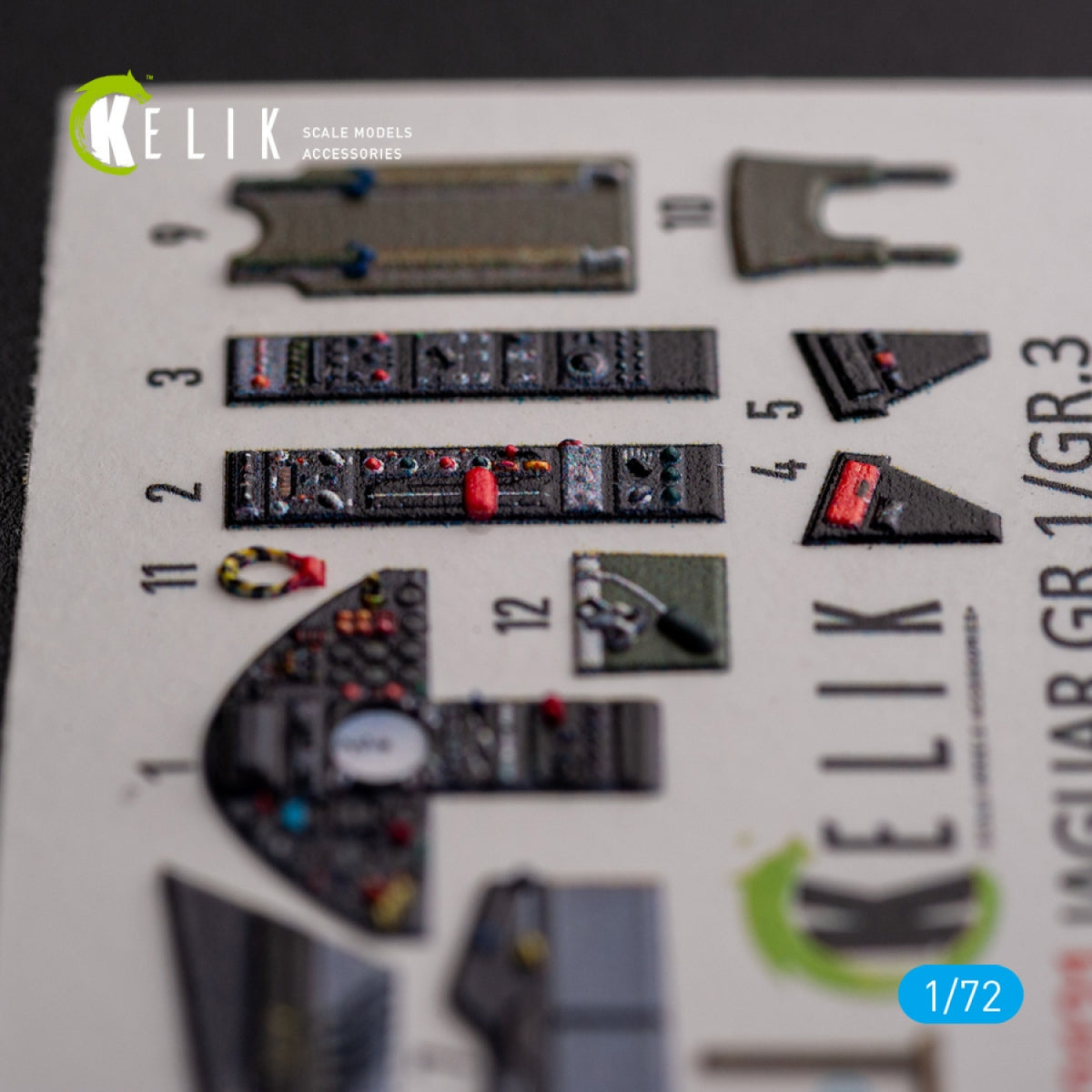 KELIK K72121 Jaguar GR.1/GR.3 - interior 3D decals for Italeri kit 1/72 – obrázek 3