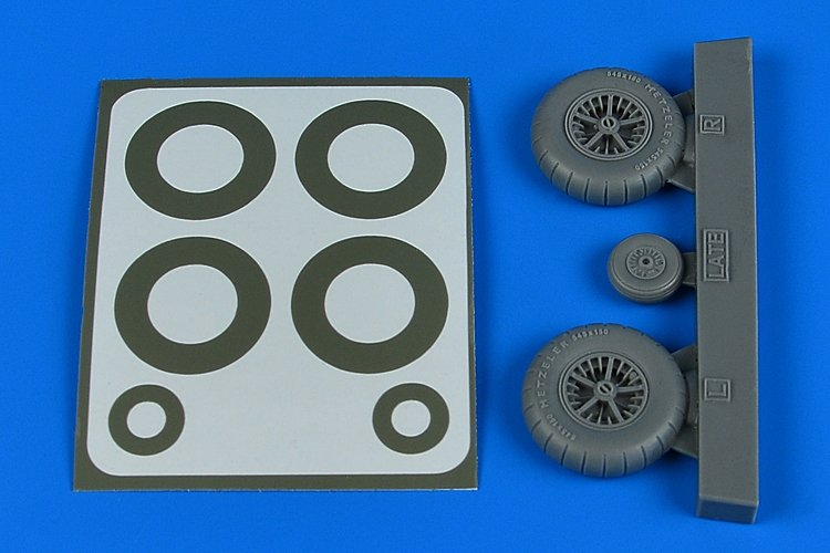 Aires 2244 Bf 108 wheels &amp;amp; paint masks - late 1/32 EDUARD