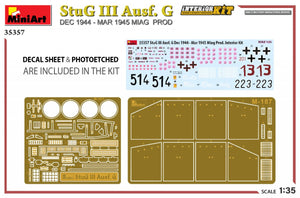 MiniArt 35357 StuG III Ausf. G DEC 1944 – MAR 1945 MIAG PROD. INTERIOR KIT 1/35 – image 2