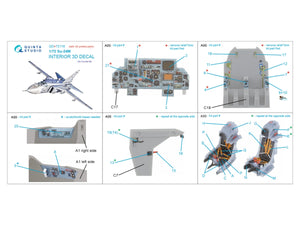 Quinta Studio QD+72116 Su-24M 3D-Printed colored Interior on decal paper (Zvezda) (with 3D-printed resin part) 1/72 – image 11