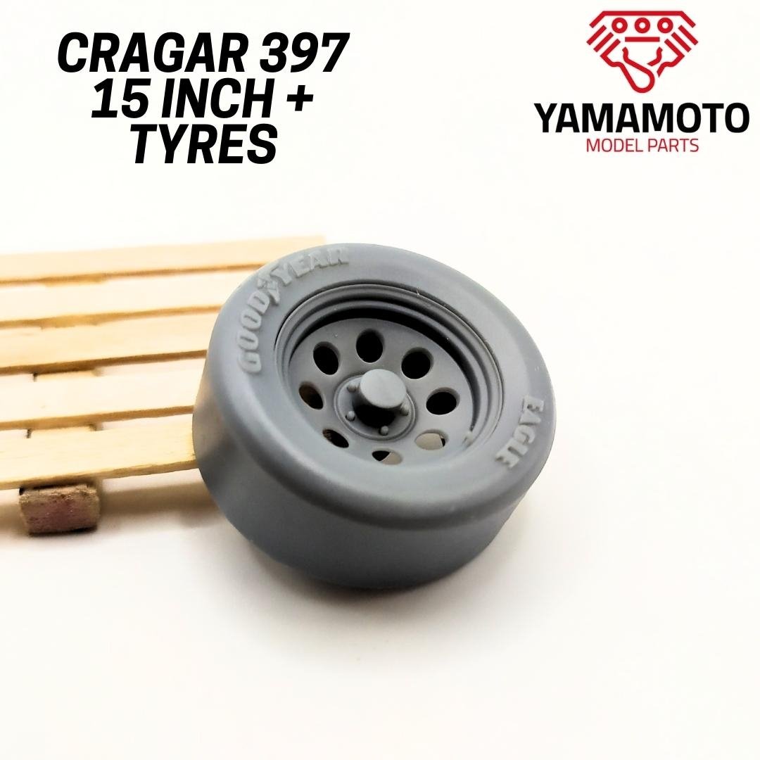 Yamamoto YMPRIM15 Cragar 397 15&amp;quot; + Tires Prokit! 1/24 – image 3