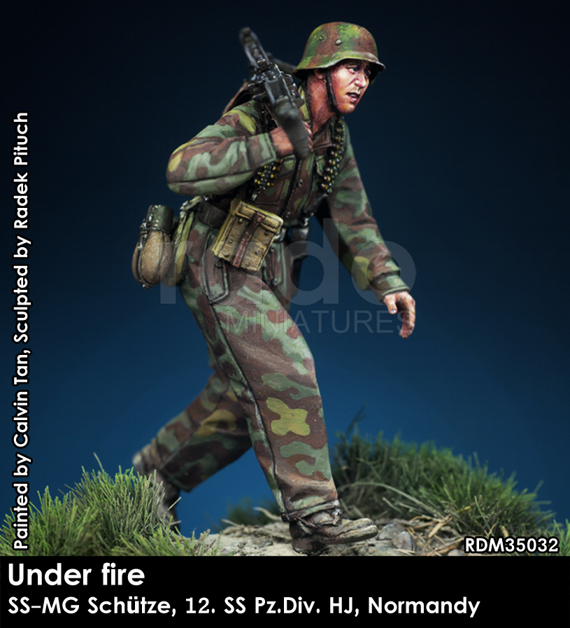 RADO Miniatures RDM35032 Under fire. W-SS MG Schütze, 12. SS-Pz.Div. HJ, Normandy 1944 1/35 – Bild 2