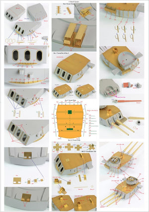 Pontos 23003F1 USS BB-63 Missouri 1945 Detail Up Set (20B Deck Blue stained wooden deck) 1/200 – image 37