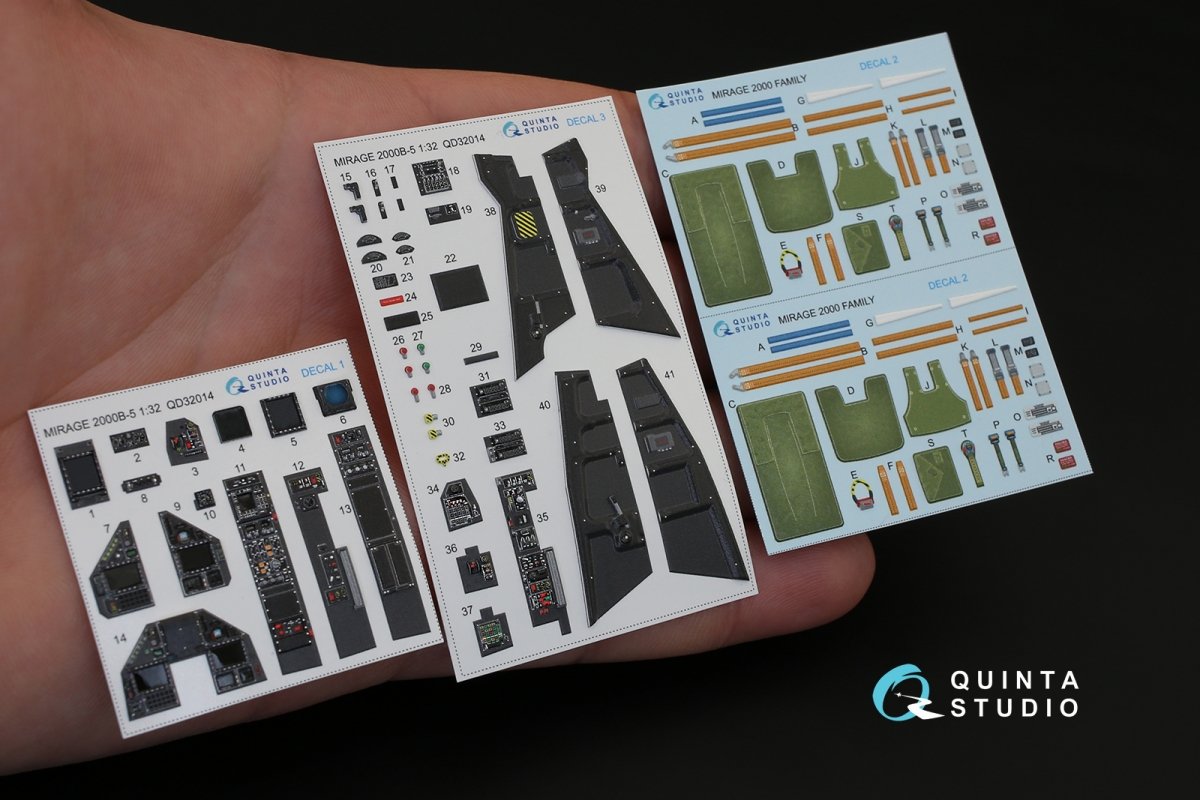 Intérieur imprimé en 3D et coloré sur papier décalcomanie pour le kit Kitty Hawk (QD32014 de Quinta Studio, pour le Mirage 2000B-5 (2000-5BGM Mk2)) à l&amp;#39;échelle 1/32 – image 2