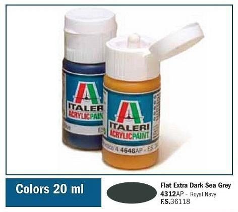 Italeri 4312AP FLAT EXTRA DARK SEA GRAY 20ml