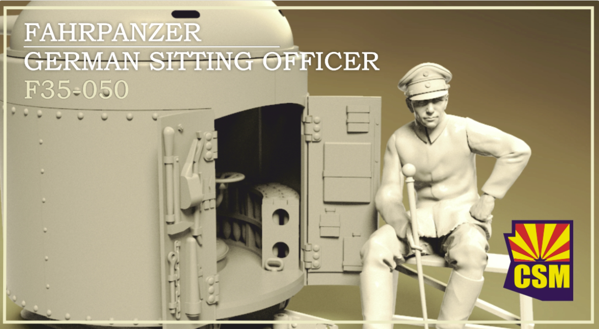 Copper State Models F35-050 Fahrpanzer German Sitting Officer 1/35
