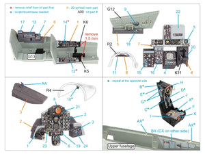 Quinta Studio QD+48485 F-4B Phantom II 3D-Printed &amp;amp; colored Interior on decal paper (Academy) (with 3D-printed resin parts) 1/48 – image 3