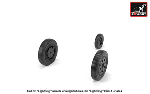Armory Models AW48407 EE Lightning wheels w/ weighted tires, early 1/48 – obrázek 4