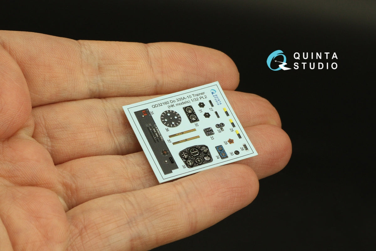 Quinta Studio QD32160 Do 335A-10 3D-Printed &amp;amp; colored Interior on decal paper (HK models) 1/32 – immagine 4