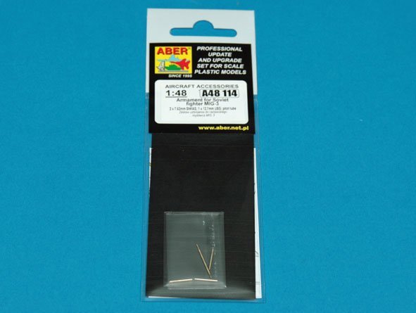 Aber A48114 Armament for Soviet fighter MIG-3 2x7.62ShKAS; 1x12.7mm UBS; pitot tube (1/48) – image 9
