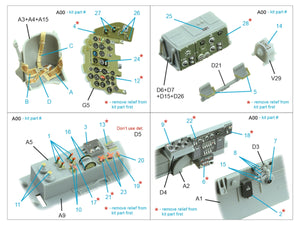 Quinta Studio QD32238 Mitsubishi J2M3/5/6 Raiden 3D-Printed colored Interior on decal paper (Hasegawa) 1/32 – immagine 10