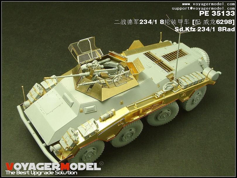 Voyager Model PE35133 Sd.Kfz 234/1 8Rad (For DRAGON 6298) 1/35 – obrázek 3