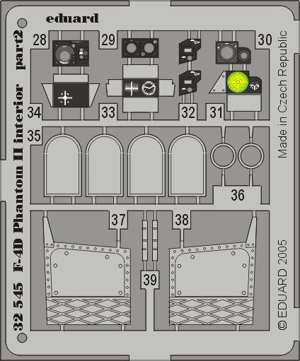 Eduard 32545 F-4D interior 1/32 Tamiya – obrázek 2